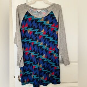 LuLaRoe Randy Baseball Tee - size 3X